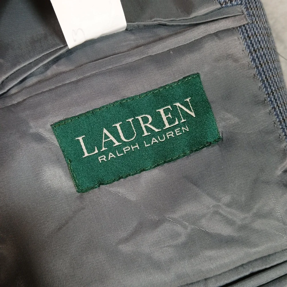 Lauren Ralph Lauren Blazer Mens 40R Blue Check Sport Coat Formal